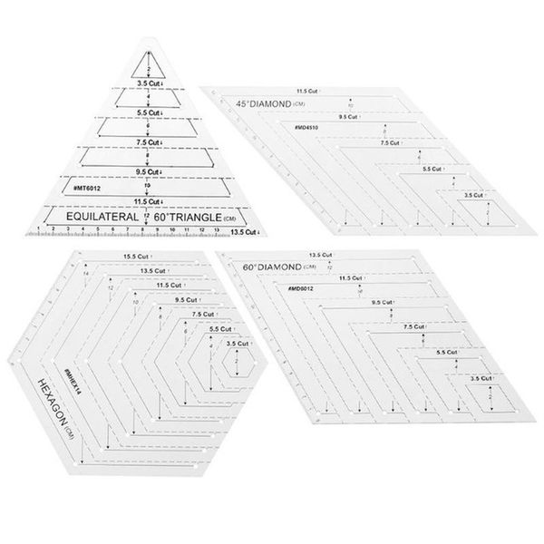 

multi-usage cutting craft scale ruler acrylic patchwork craft quilting cutting rulers 4 types ruler diy home sewing tools, Black