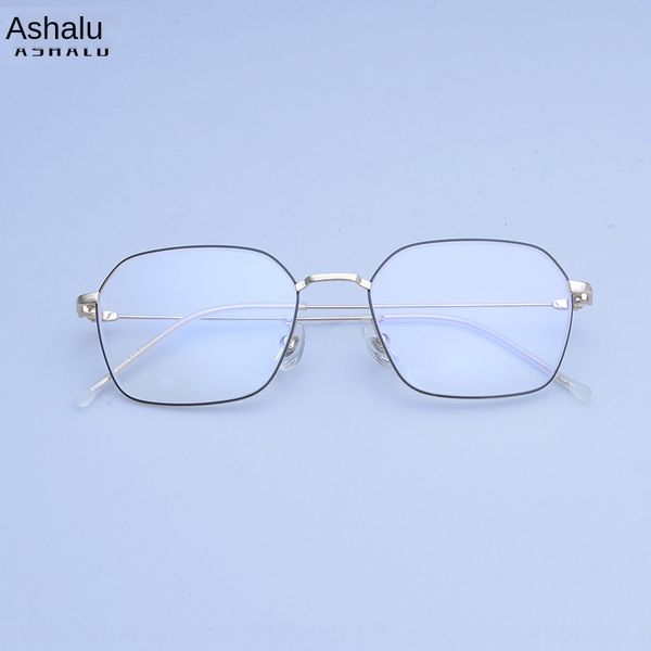 

simple artistic plain new metal myopia men's anti-blue-ray myopia glasses glasses frame women, Silver