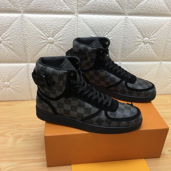 

046 high-quality men's designer casual sports shoes trendy brand outdoor casual shoes, fast delivery in the original box, Black