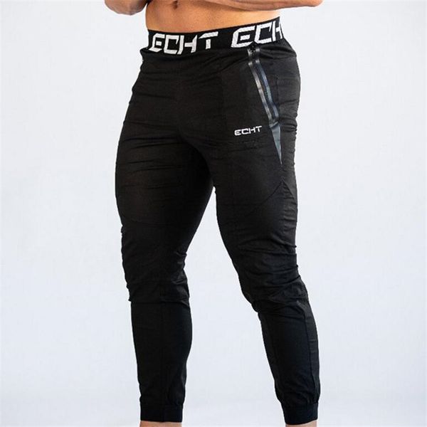 

running pants men gyms workout 2021 outdoor jogger bodybuilding casual stretch letter printed, Black;blue