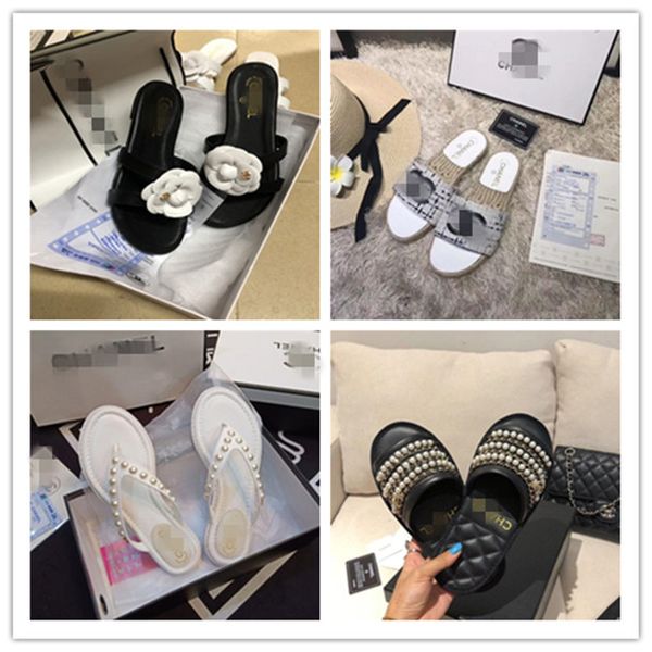 

2020 cc classic brand styles fashion causal gg slippers men women tian/blooms start print slide sandals outdoor beach flip flops yls, Blue;gray