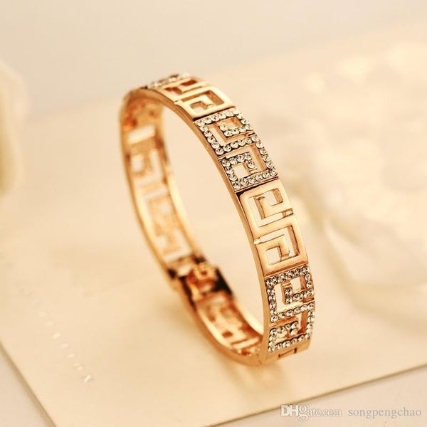 

2020 Chinese ancient palace inspired creative design luxury bracelet with zircon-plated 18k gold temperament female bracelet gift bracelet