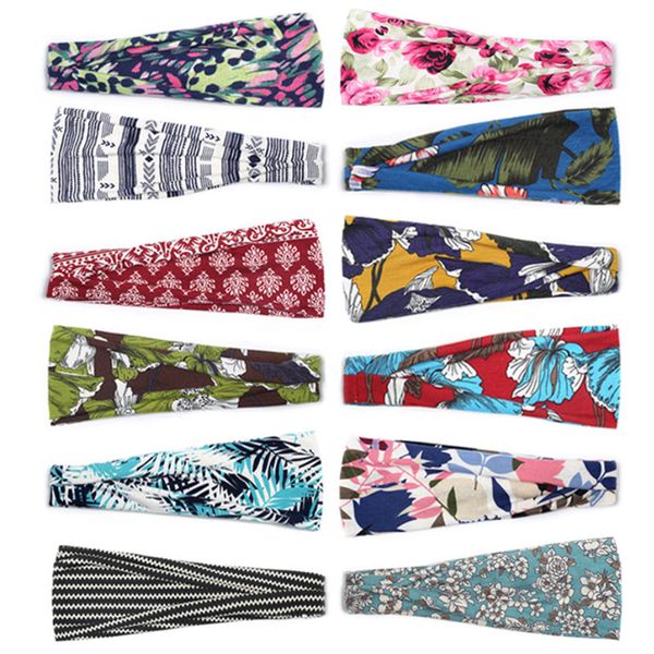

women wide headbands bohemia sport headband ladies yoga head band hair bands hairband floral print head wrap hair accessories