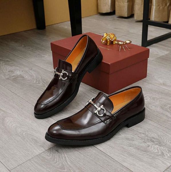 

new men's dress shoes breathable and comfortable business men's leather shoes, Black