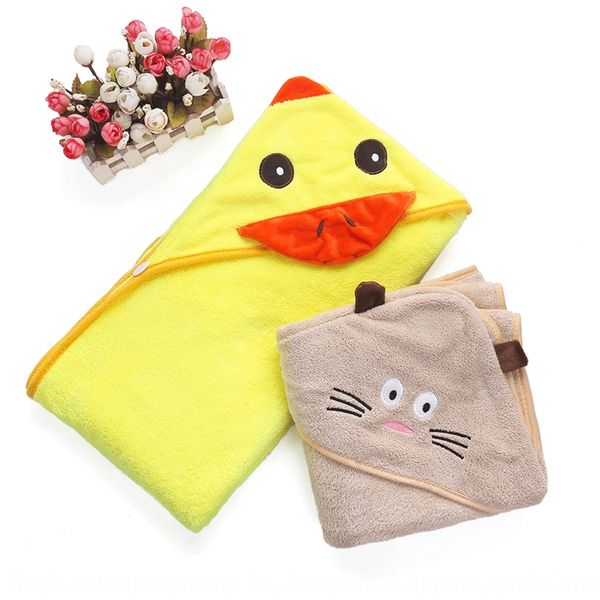 

coral fleece infant quilt superfine fiber soft absorbent children's hooded robe robe bath towel baby cartoon bath towel