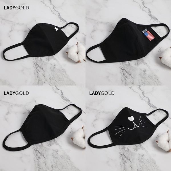 

fasion fa sield мультфильм печати прозрачные защитные маски пыле anti-fog anti-капельки полный fa sield студентов маски 2020 # 351, Black