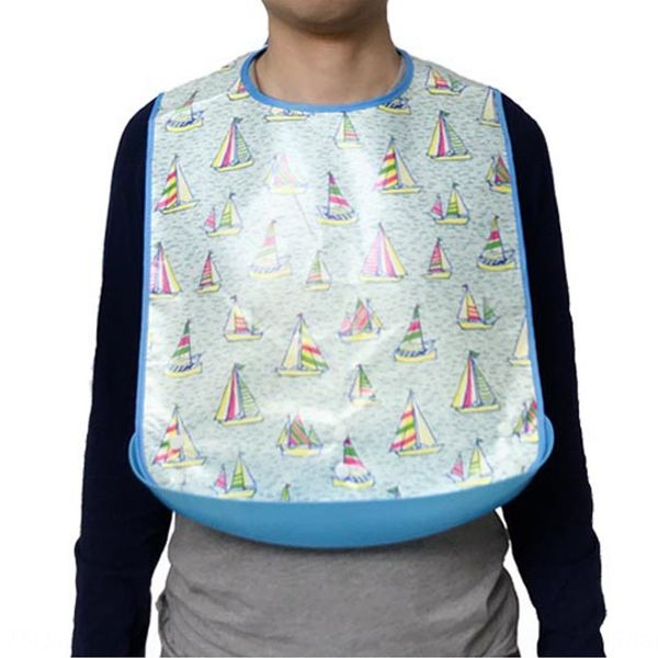 

bnz7s dining saliva towel bib pocket leakage-proof tpu for the elderly dining waterproof stereo saliva towel for the elderly bib enlar