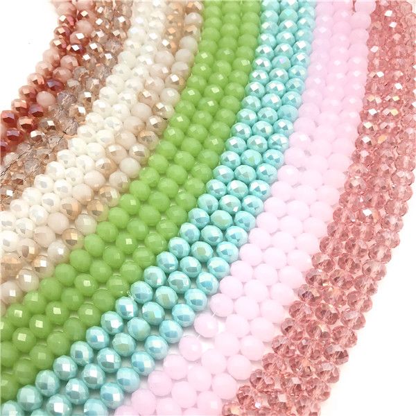 

3x4mm/4x6mm/6x8mm crystal rondel beads wheel faceted glass beads for jewelry making diy jewelry accessories jewelry findings