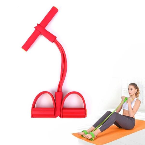 

resistance bands fitness puller multi-function tension rope - sit up trainer band pedal elastic pull