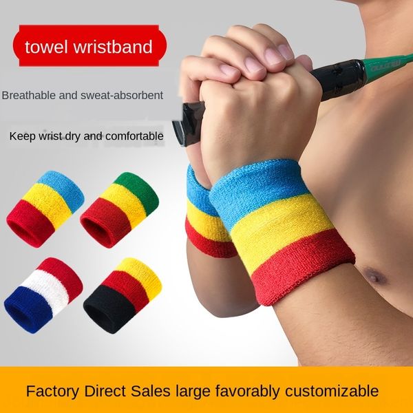 

sports wool ball badminton wristband basketball badminton tennis running fitness sweat towel wrist cover protective gear, Black;red