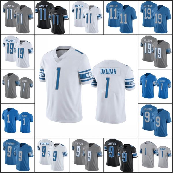 

detroit lions men #1 jeff okudah 9 matthew stafford 19 kenny golladay 11 marvin jones jr women youth nfl limited jersey, Black;red