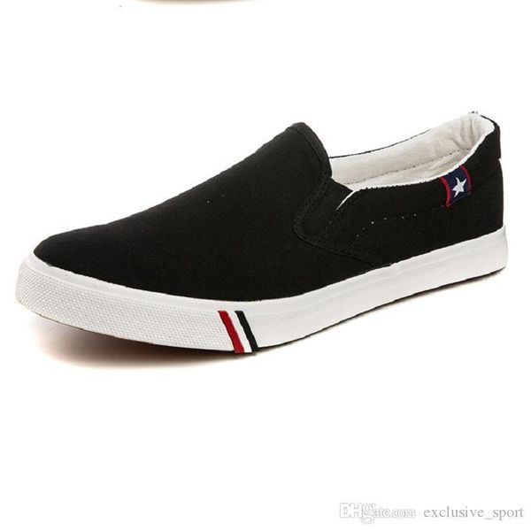 

mens lazy casual shoes black white blue breathable canvas shoe men trainers sports sneakers 40-46 online sale