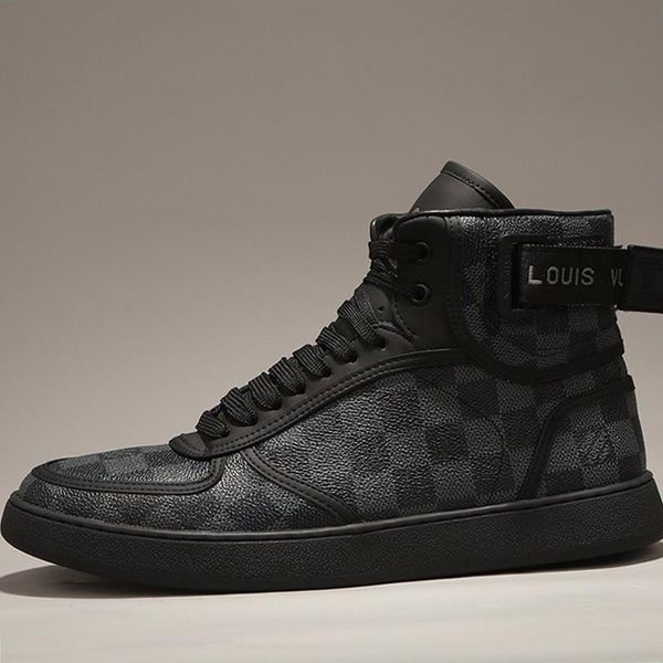 

drop ship rivoli sneaker boots mens shoes zapatos de hombre vintage outdoor walking luxury sneakers comfortable lace -up casual men boots, Black