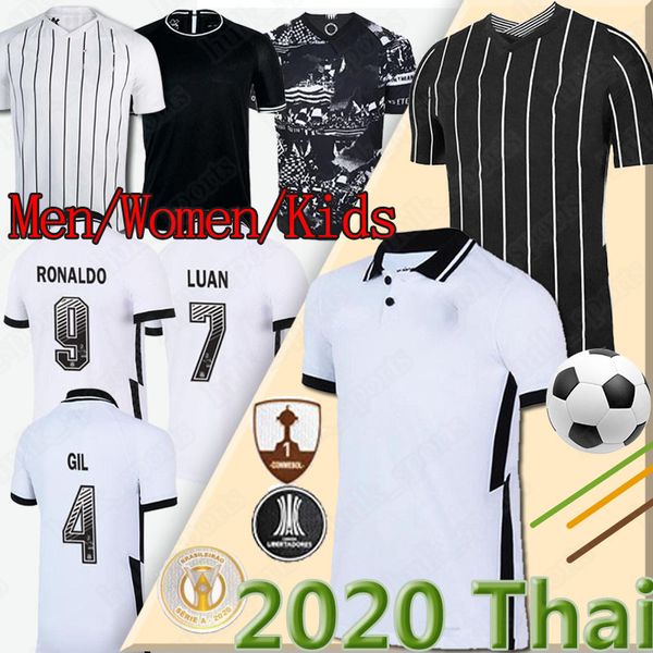 

corinthians soccer jerseys 2020 2021 corinthians camisas de futebol gil ronaldo luan fagner pedrinho 20 21 neto men+kids kit uniform, Black;yellow