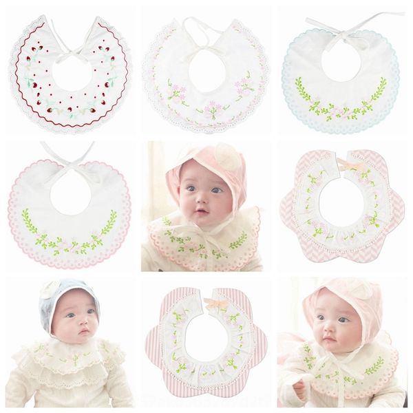 

new baby embroidered towel adhesive paper embroidery sticker princess saliva towel cotton bib baby bib sticker 22
