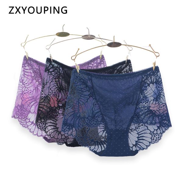 

women's panties transparent high waist women lace mesh underwear hollow out breathable comfortable briefs ladies lingerie plus size, Black;pink