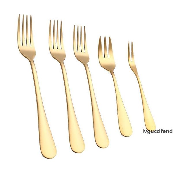

gold color stainless steel dinner forks 5 sizes stock stainless steel dinner fork tableware beef forks fruit forks