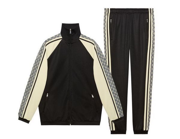 

2020 designer tracksuit set running mens tracksuit letter slim clothing jacket + pants track kit medusa luxury sports suits plus size 3xl, Gray