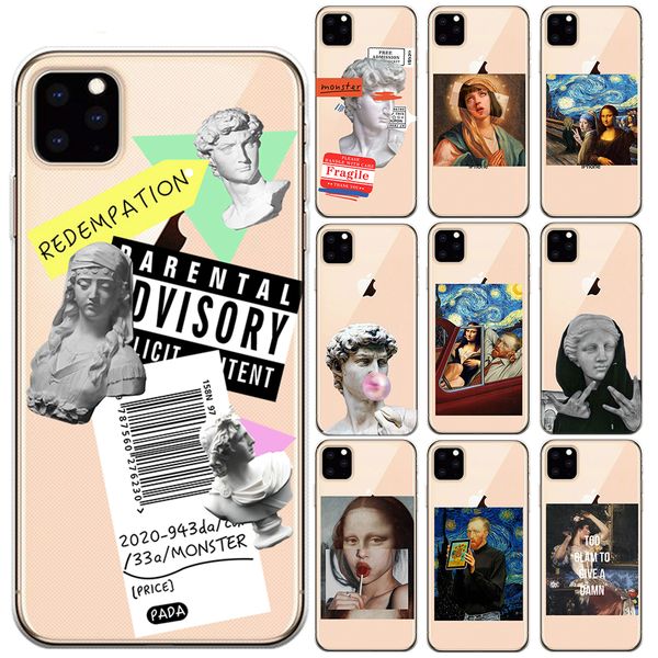 

luxury эстетического искусства письмо этикетка мягкая обложка силиконового чехол для iphone 11 pro xs max xr x xs 6 6s 7 8 plus se 2020 своб