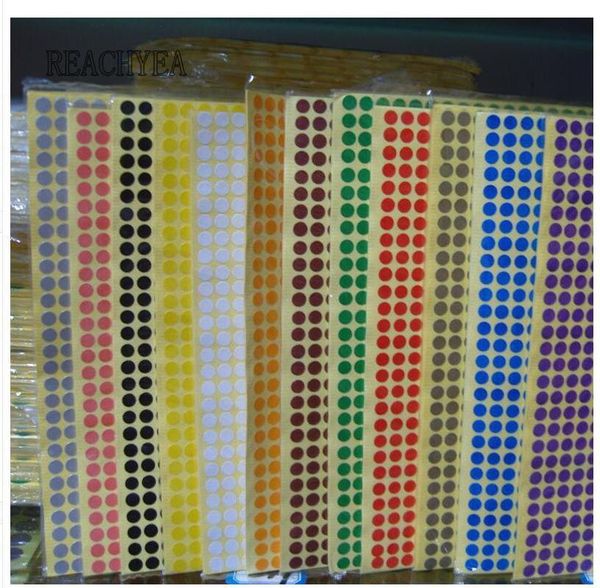 

8/10/13/16/19/25/32/50/100/mm small colorful students label round sticker,mini color dot labels party decoration