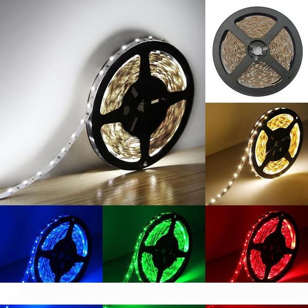 

LED Strip Light RGB Flexible Tape Warm White Red Green Blue 5M Roll 300 Leds 3528 5050 5630 12V Non Waterproof LED Ribbon