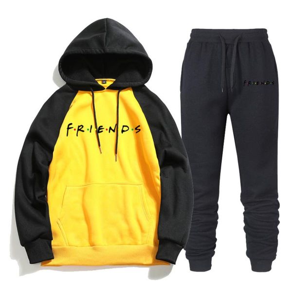 

men hoodies suit splice sweatshirt fleece hoodie+pants jogging homme pullover sporting suit male clothing, Gray