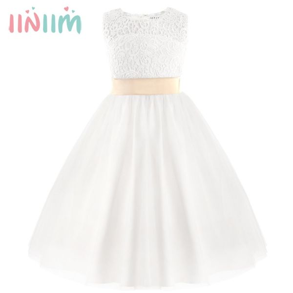 

iiniim girls dress elegant flower girls dresses summer princess dress lace heart shape toddler vestido de festa party dress t200709, Red;yellow