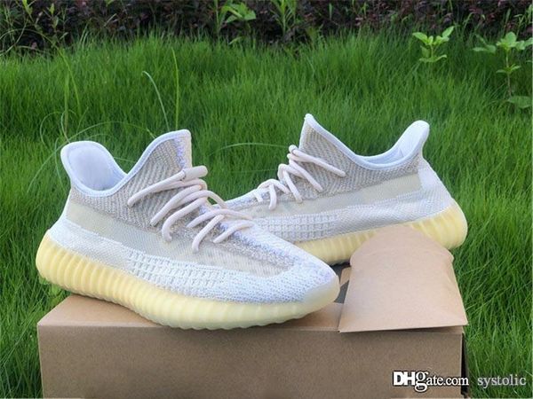 

2020 yezy350 v2 abez israfil asriel zyon 3m reflective kanye west man woman running shoes sports trainers sneakers with original box