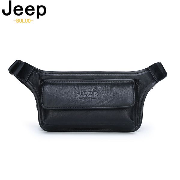 

buluo men waist bag pack casual functional money phone belt bag male women sling for belt leather hip chest