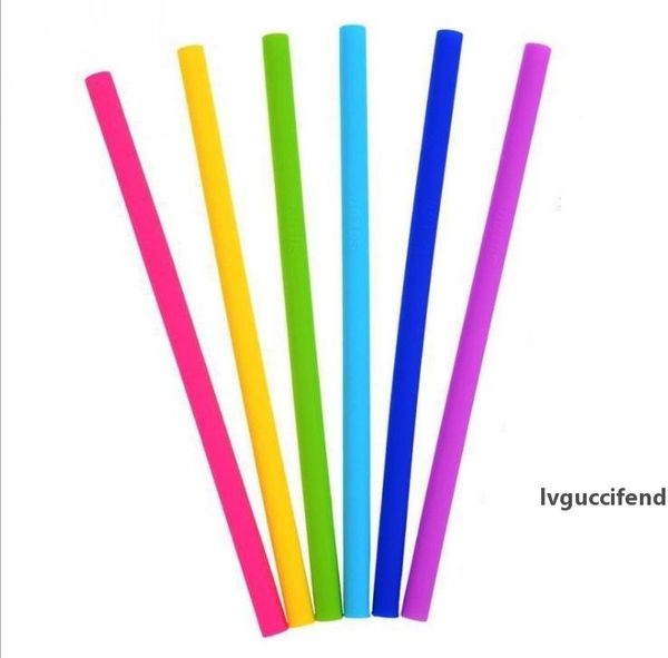 

silicone straw reusable silicone flexible straight smoothies straws drinks shop kitchen environment-friendly colorful straws