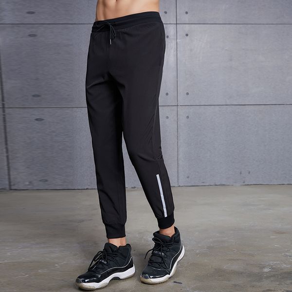 

running pants men's reflective sports for jogging male gym trousers adjustable drawstring basketball training sweatpants m-3xl, Black;blue