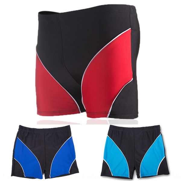 

new middle school youth training solid color conservative boxer pool running swimsuit swimsuit trunksswimming trunks swimming trunks, Black;red