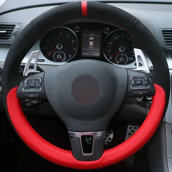 

car steering wheel cover for vw golf tiguan passat b7 passat cc touran jetta mk6