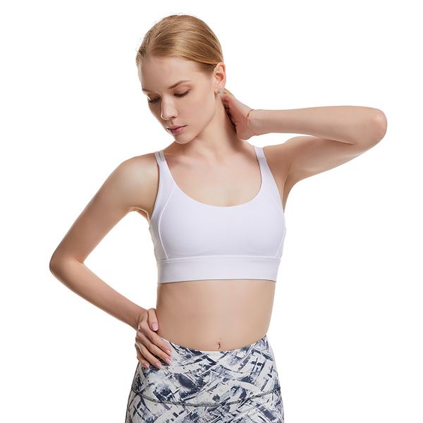 

sports bra bralette crop push up gym women yoga active running workout athletic walking pad wear underwear mvsyo, White;black