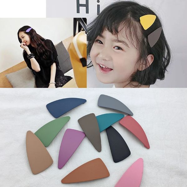 

i0g4k korean ins net red color triangle hairpin korea ins net red triangle hairpin parent-child parent-child side bangs geometric shape bb c, Slivery;white