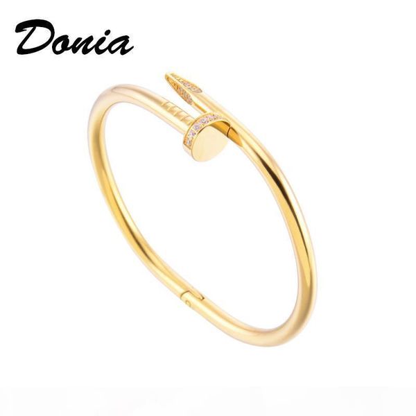 

donia ювелирных изделий партии европейская и американская мода большой классический микро инкрустированного подарка на день рождения браслет, Black