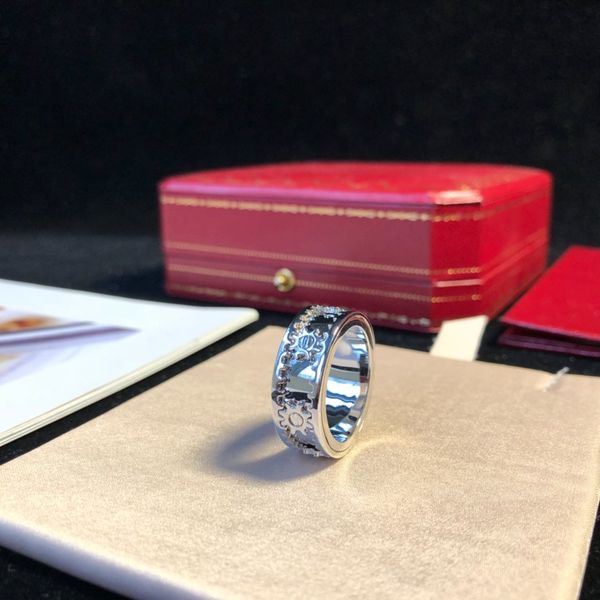 

designer rings time to run the gear to turn the ring show women's unique charm exquisite gift for women, Silver