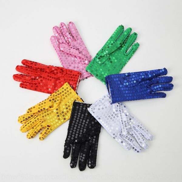 

7o2le performance party sequin clothing dress decoration children's performance party sequin clothing accessories suit gloves suit acce, White
