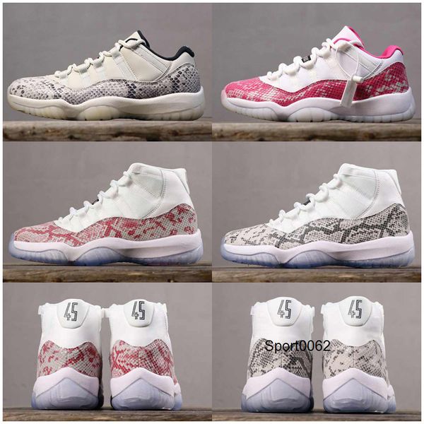 

2020 new junmpman 11 snakeskin low men kids basketball shoes 11s xi sports sneakers trainers high qaulitys size 7-13, Black