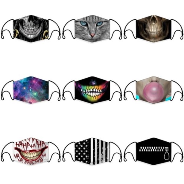 

face masks anti-dust s outdoor indoor adjustable reusable washable mask protection with 2 mask filter pad for pm2.5 mma3434-b#340