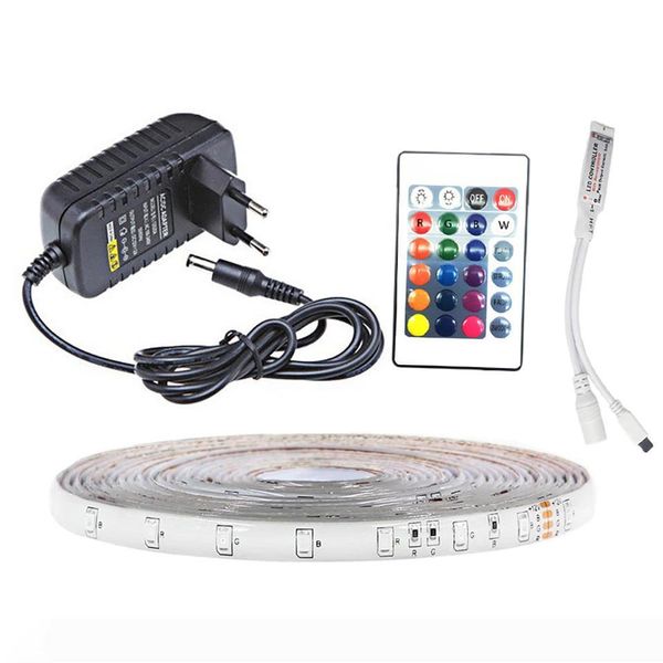 

5m 300leds non-waterproof rgb led strip light 3528 dc12v 60leds m flexible lighting string ribbon tape lamp home decoration lamp
