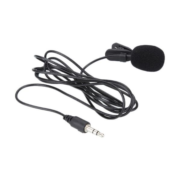 1Pcs 1.5M Clip-на отворотом мини петличный микрофон для Говоря Поющий речи Большинство Cellphone записи PC Оптовая