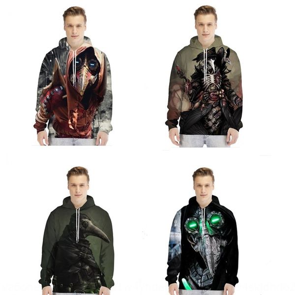 

halloweenlong птица mouthball cosplay3d halloweenlong птицы mouthball балахон cosplay3d hoodie свитер свитер свитер, Black