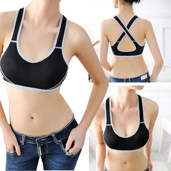 

women padded vest sport bra shockproof running underwear seamless fitness sportwear soft clothes women bandage charming, White;black