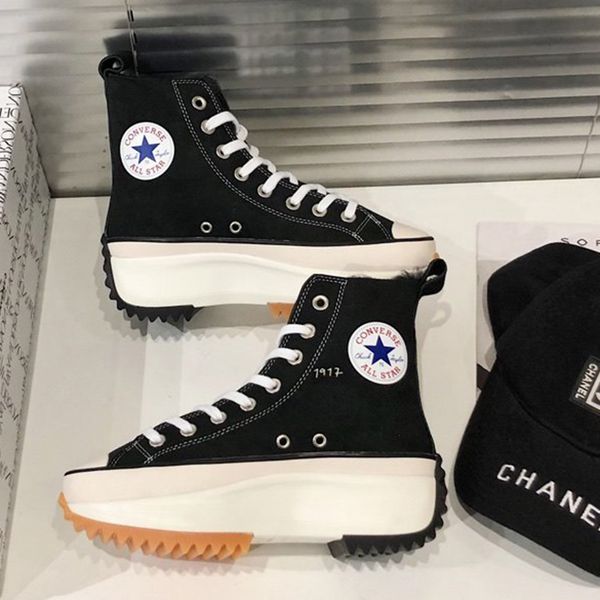 

2020 e3 high lace-up non-slip thick soled women shoes fashion leather sneakers designer women shoes high-quality luxury casual shoes, Black