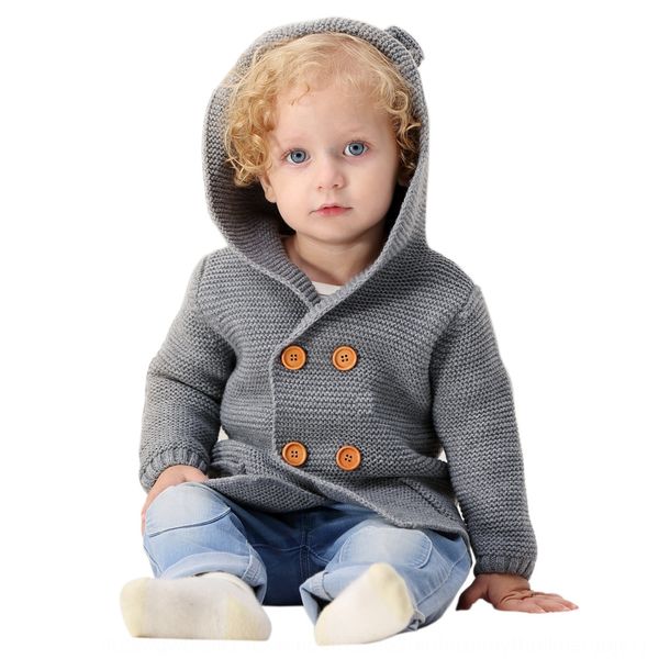 

children's clothing cardigan coat children's clothing british boys' hooded solid color sweater coat sweater, Blue