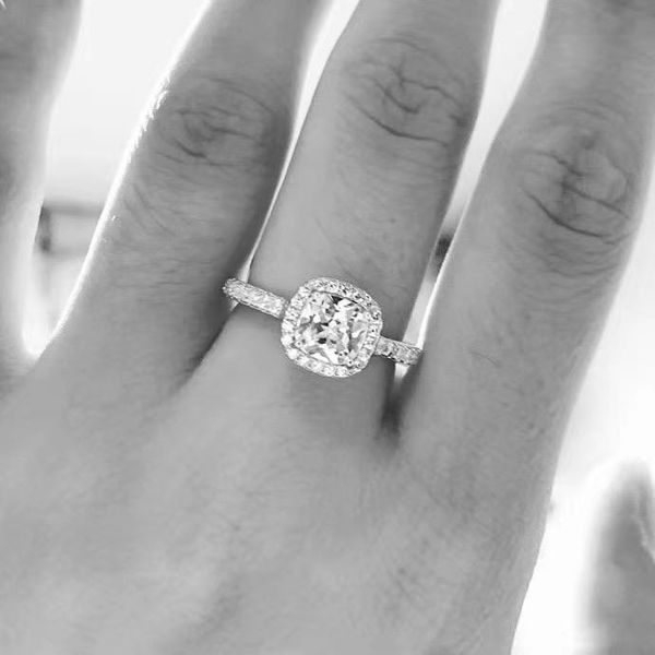 

2020 luxury designer ring engagement ring love diamond ring wedding anniversary fashion 1, Slivery;golden