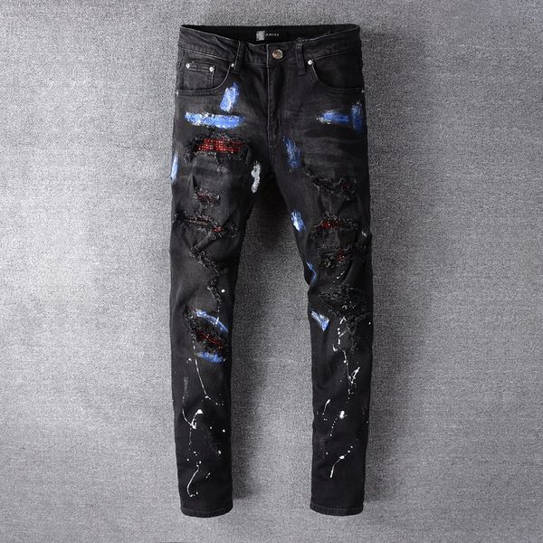 

fashion mens jeans men's 2020 luxury designer jeans tight classic diesel car square mens jeans mens designer pants black fashion, Blue