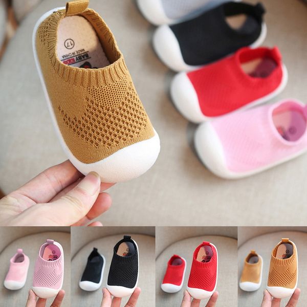 

baby boy girl sneakers anti skid lightweight soft toddler first walkers for walking running, Black