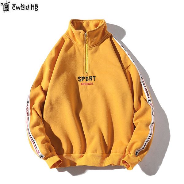 

fashion brand hoodies sweatshirt men spring autumn men's streetwear hoodie long sleeve zipper hip hop hoody male, Black